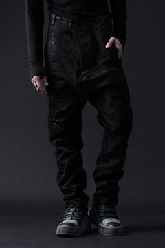 画像をギャラリービューアに読み込む, BORIS BIDJAN SABERI DROP CROTCH PANTS / VINYL COATED & NICKEL PRESSED & BODY MOLDED "P24-F1603K" (BLACK)