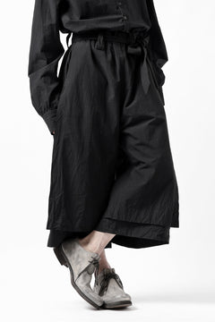 画像をギャラリービューアに読み込む, KLASICA VENT LAYERED FOLKLORE TROUSERS / HAND DYED COTTON-LINEN (BLACK)