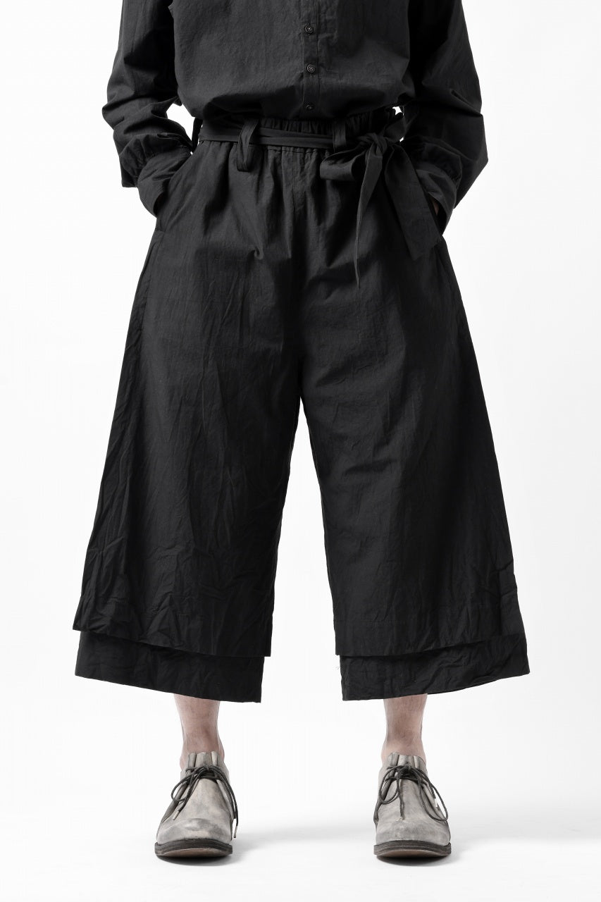 画像をギャラリービューアに読み込む, KLASICA VENT LAYERED FOLKLORE TROUSERS / HAND DYED COTTON-LINEN (BLACK)