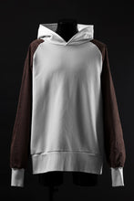 画像をギャラリービューアに読み込む, MASSIMO SABBADIN exclusive HOODY wt. HAND DYED VINTAGE DENIM SLEEVE (white)