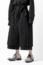 画像をギャラリービューアに読み込む, KLASICA VENT LAYERED FOLKLORE TROUSERS / HAND DYED COTTON-LINEN (BLACK)