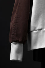 画像をギャラリービューアに読み込む, MASSIMO SABBADIN exclusive HOODY wt. HAND DYED VINTAGE DENIM SLEEVE (white)