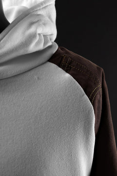 画像をギャラリービューアに読み込む, MASSIMO SABBADIN exclusive HOODY wt. HAND DYED VINTAGE DENIM SLEEVE (white)