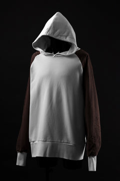 画像をギャラリービューアに読み込む, MASSIMO SABBADIN exclusive HOODY wt. HAND DYED VINTAGE DENIM SLEEVE (white)