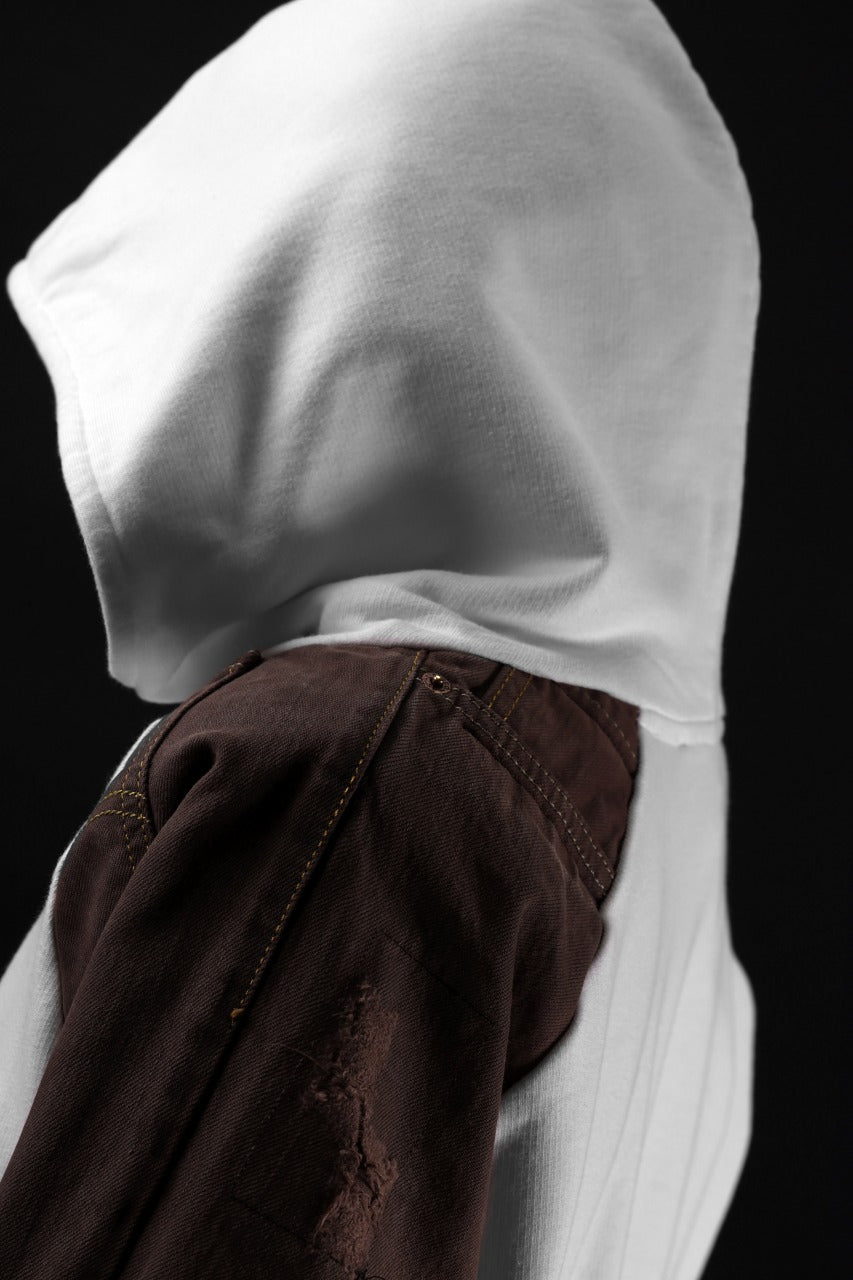 画像をギャラリービューアに読み込む, MASSIMO SABBADIN exclusive HOODY wt. HAND DYED VINTAGE DENIM SLEEVE (white)