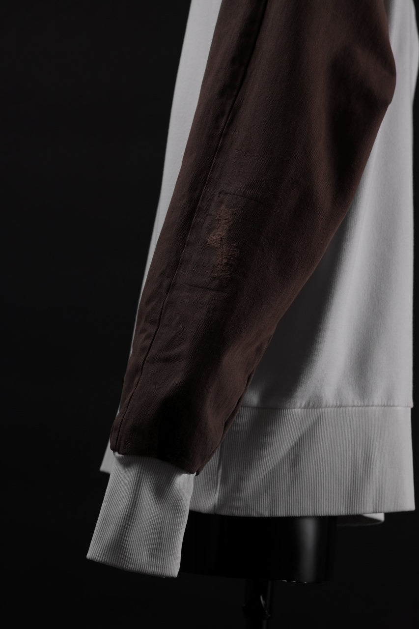 画像をギャラリービューアに読み込む, MASSIMO SABBADIN exclusive HOODY wt. HAND DYED VINTAGE DENIM SLEEVE (white)