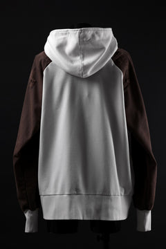 画像をギャラリービューアに読み込む, MASSIMO SABBADIN exclusive HOODY wt. HAND DYED VINTAGE DENIM SLEEVE (white)