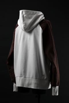 画像をギャラリービューアに読み込む, MASSIMO SABBADIN exclusive HOODY wt. HAND DYED VINTAGE DENIM SLEEVE (white)