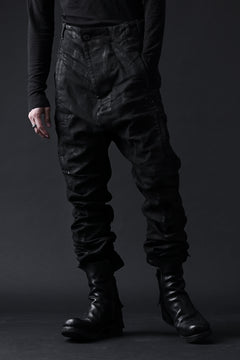 画像をギャラリービューアに読み込む, BORIS BIDJAN SABERI DROP CROTCH PANTS / VINYL COATED & NICKEL PRESSED & BODY MOLDED "P24-F1603K" (BLACK)