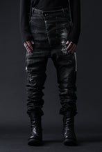 画像をギャラリービューアに読み込む, BORIS BIDJAN SABERI DROP CROTCH PANTS / STONE WASHED & USED EFFECT & BODY MOLDED "P24-F1603K" (BLACK DENIM)