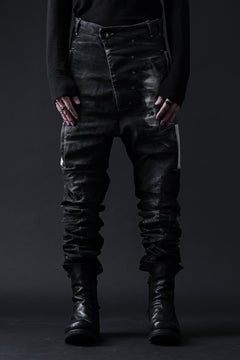 画像をギャラリービューアに読み込む, BORIS BIDJAN SABERI DROP CROTCH PANTS / STONE WASHED & USED EFFECT & BODY MOLDED "P24-F1603K" (BLACK DENIM)