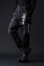 画像をギャラリービューアに読み込む, BORIS BIDJAN SABERI DROP CROTCH PANTS / STONE WASHED & USED EFFECT & BODY MOLDED "P24-F1603K" (BLACK DENIM)