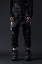 画像をギャラリービューアに読み込む, BORIS BIDJAN SABERI DROP CROTCH PANTS / STONE WASHED & USED EFFECT & BODY MOLDED "P24-F1603K" (BLACK DENIM)