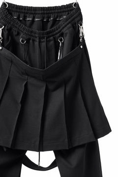 画像をギャラリービューアに読み込む, mastermind JAPAN BONDAGE SLIM TROUSERS / MEDIUM C-JERSEY STRETCH (BLACK)