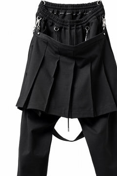 画像をギャラリービューアに読み込む, mastermind JAPAN BONDAGE SLIM TROUSERS / MEDIUM C-JERSEY STRETCH (BLACK)
