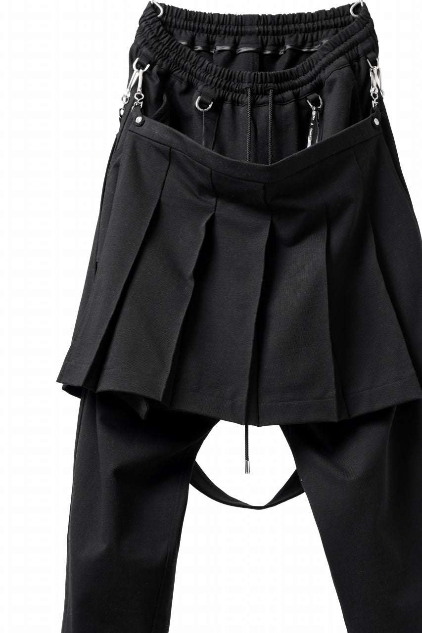 画像をギャラリービューアに読み込む, mastermind JAPAN BONDAGE SLIM TROUSERS / MEDIUM C-JERSEY STRETCH (BLACK)
