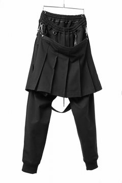 画像をギャラリービューアに読み込む, mastermind JAPAN BONDAGE SLIM TROUSERS / MEDIUM C-JERSEY STRETCH (BLACK)