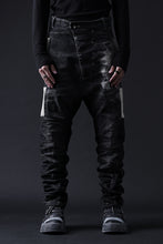 画像をギャラリービューアに読み込む, BORIS BIDJAN SABERI DROP CROTCH PANTS / STONE WASHED &amp; USED EFFECT &amp; BODY MOLDED &quot;P24-F1603K&quot; (BLACK DENIM)