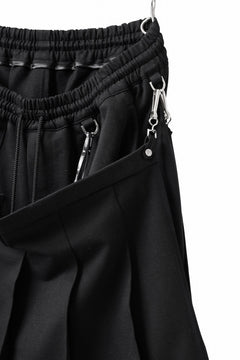 画像をギャラリービューアに読み込む, mastermind JAPAN BONDAGE SLIM TROUSERS / MEDIUM C-JERSEY STRETCH (BLACK)
