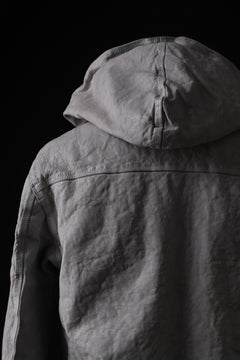 画像をギャラリービューアに読み込む, ISAMU KATAYAMA BACKLASH HOODED RIDERS JACKET / NATURAL DYED - GARMENT WASHED JP CALF (WHITE)