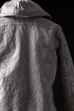 画像をギャラリービューアに読み込む, ISAMU KATAYAMA BACKLASH HOODED RIDERS JACKET / NATURAL DYED - GARMENT WASHED JP CALF (WHITE)