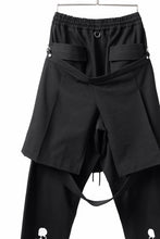 画像をギャラリービューアに読み込む, mastermind JAPAN BONDAGE SLIM TROUSERS / MEDIUM C-JERSEY STRETCH (BLACK)