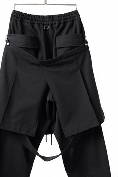 画像をギャラリービューアに読み込む, mastermind JAPAN BONDAGE SLIM TROUSERS / MEDIUM C-JERSEY STRETCH (BLACK)