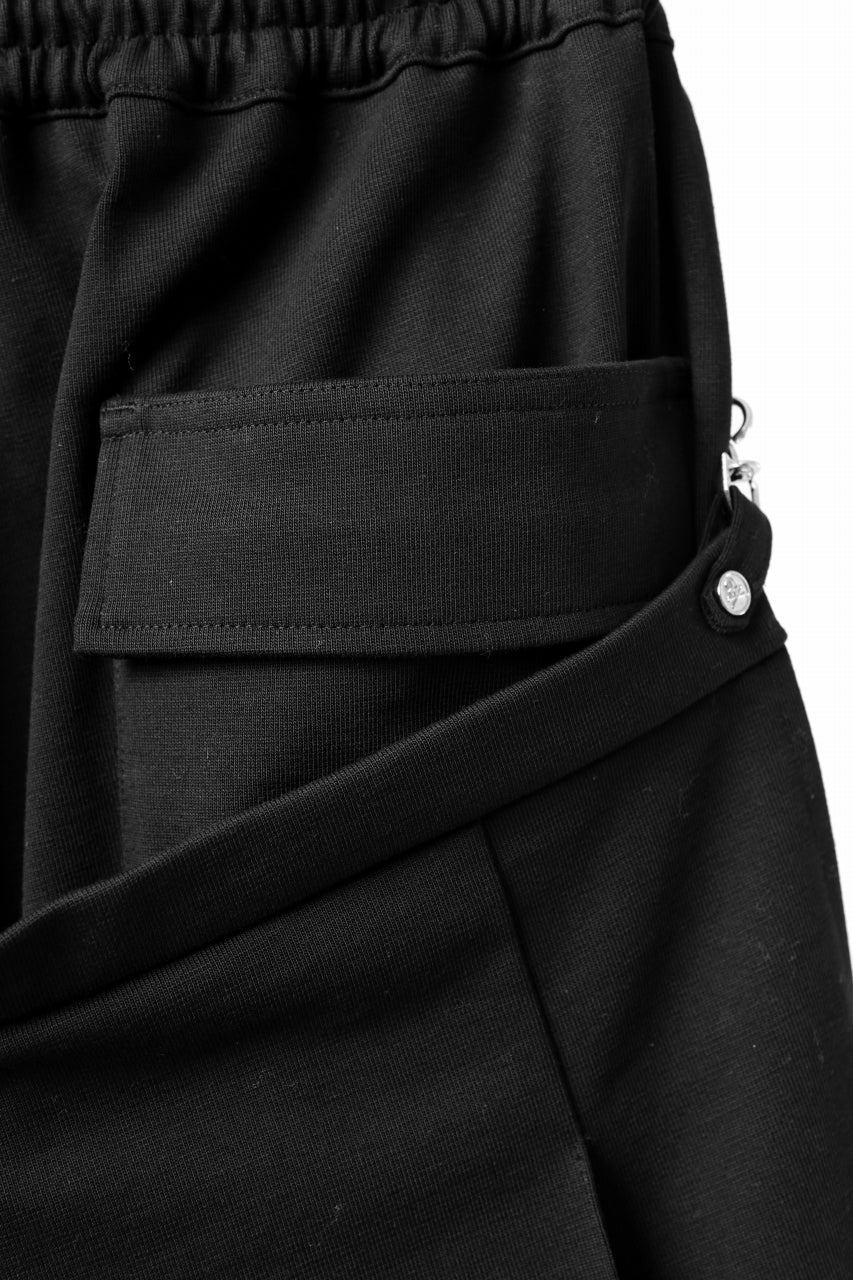 画像をギャラリービューアに読み込む, mastermind JAPAN BONDAGE SLIM TROUSERS / MEDIUM C-JERSEY STRETCH (BLACK)