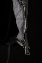 Load image into Gallery viewer, ISAMU KATAYAMA BACKLASH HOODED RIDERS JACKET / NATURAL DYED & GARMENT WASHED JP CALF (WHITE)