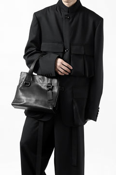 Load image into Gallery viewer, discord Yohji Yamamoto Side Zip Tote Bag S / Soft Shrink Cow Leather (BLACK)