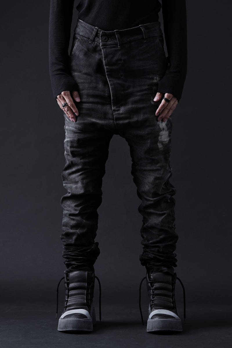 BORIS BIDJAN SABERI DROP CROTCH SLIM PANTS / STONE ...