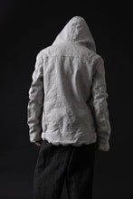 Load image into Gallery viewer, ISAMU KATAYAMA BACKLASH HOODED RIDERS JACKET / NATURAL DYED & GARMENT WASHED JP CALF (WHITE)