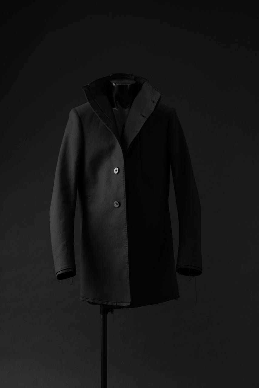 画像をギャラリービューアに読み込む, BORIS BIDJAN SABERI HIGH NECK SHORT COAT &quot;COAT 1. SHORT-FIF10008&quot; (BLACK)