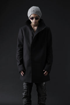 画像をギャラリービューアに読み込む, BORIS BIDJAN SABERI HIGH NECK SHORT COAT &quot;COAT 1. SHORT-FIF10008&quot; (BLACK)