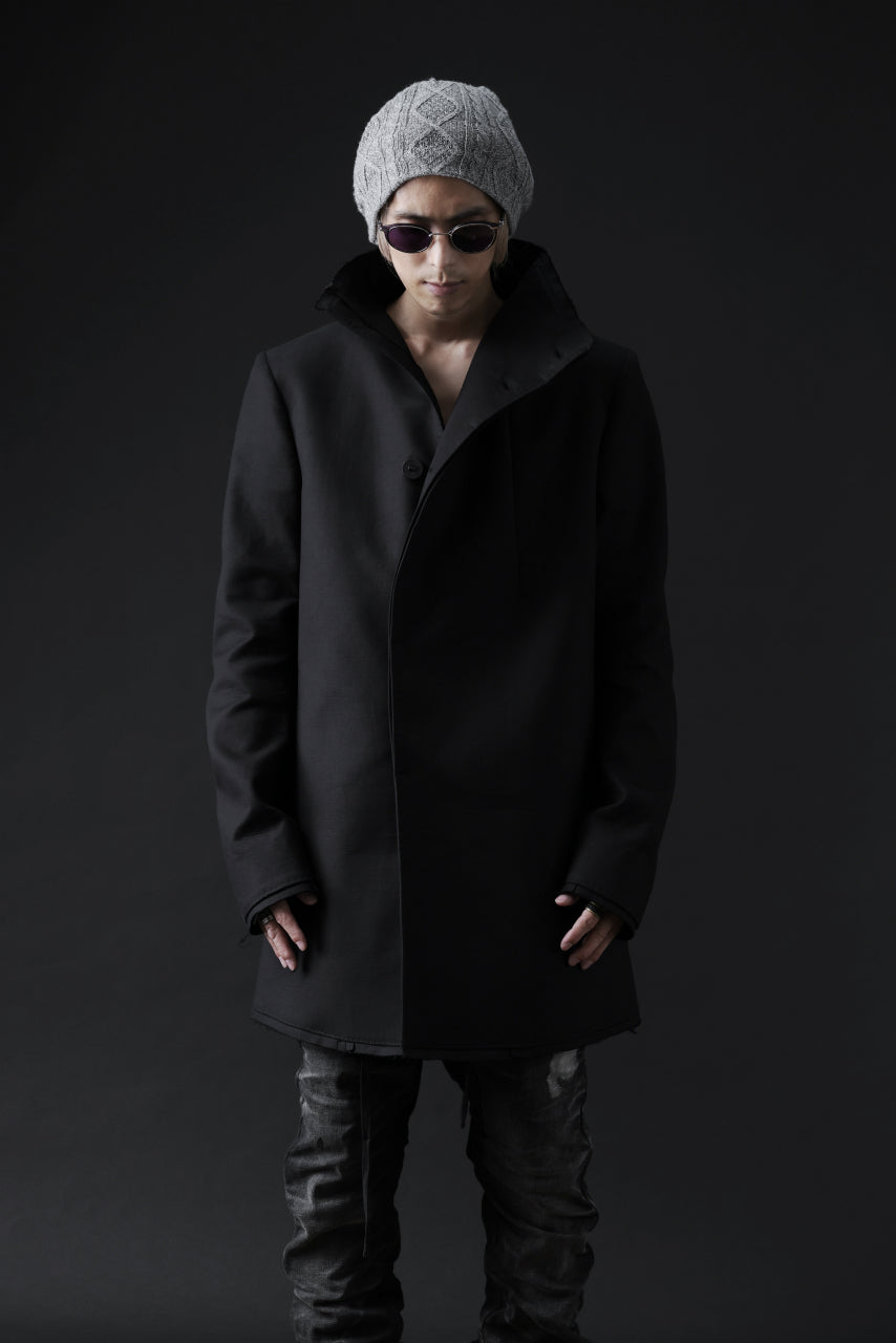 Load image into Gallery viewer, BORIS BIDJAN SABERI HIGH NECK SHORT COAT "COAT 1. SHORT-FIF10008" (BLACK)