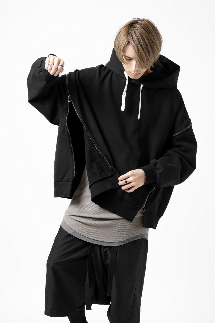 画像をギャラリービューアに読み込む, FACETASM ZIPPER SWEAT HOODIE (BLACK)