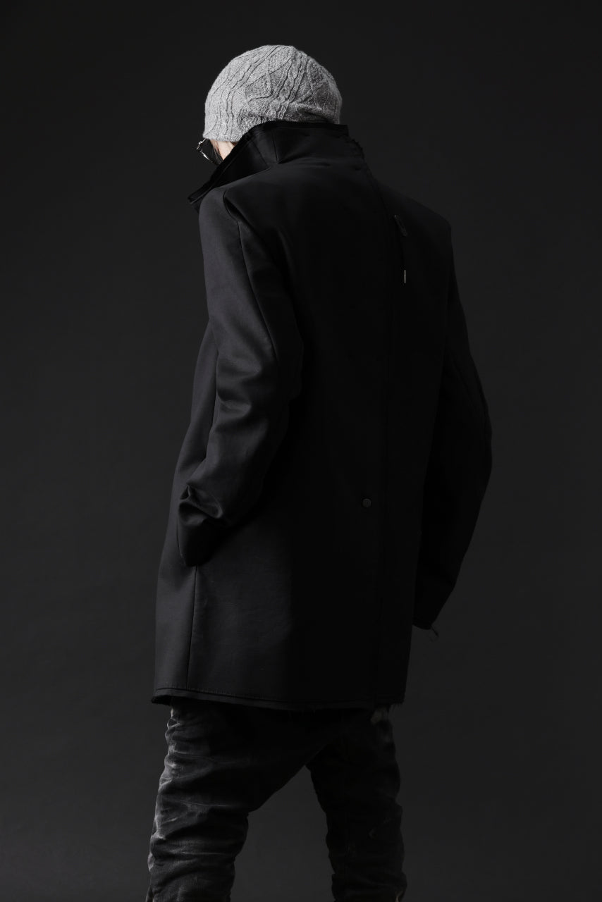 画像をギャラリービューアに読み込む, BORIS BIDJAN SABERI HIGH NECK SHORT COAT &quot;COAT 1. SHORT-FIF10008&quot; (BLACK)