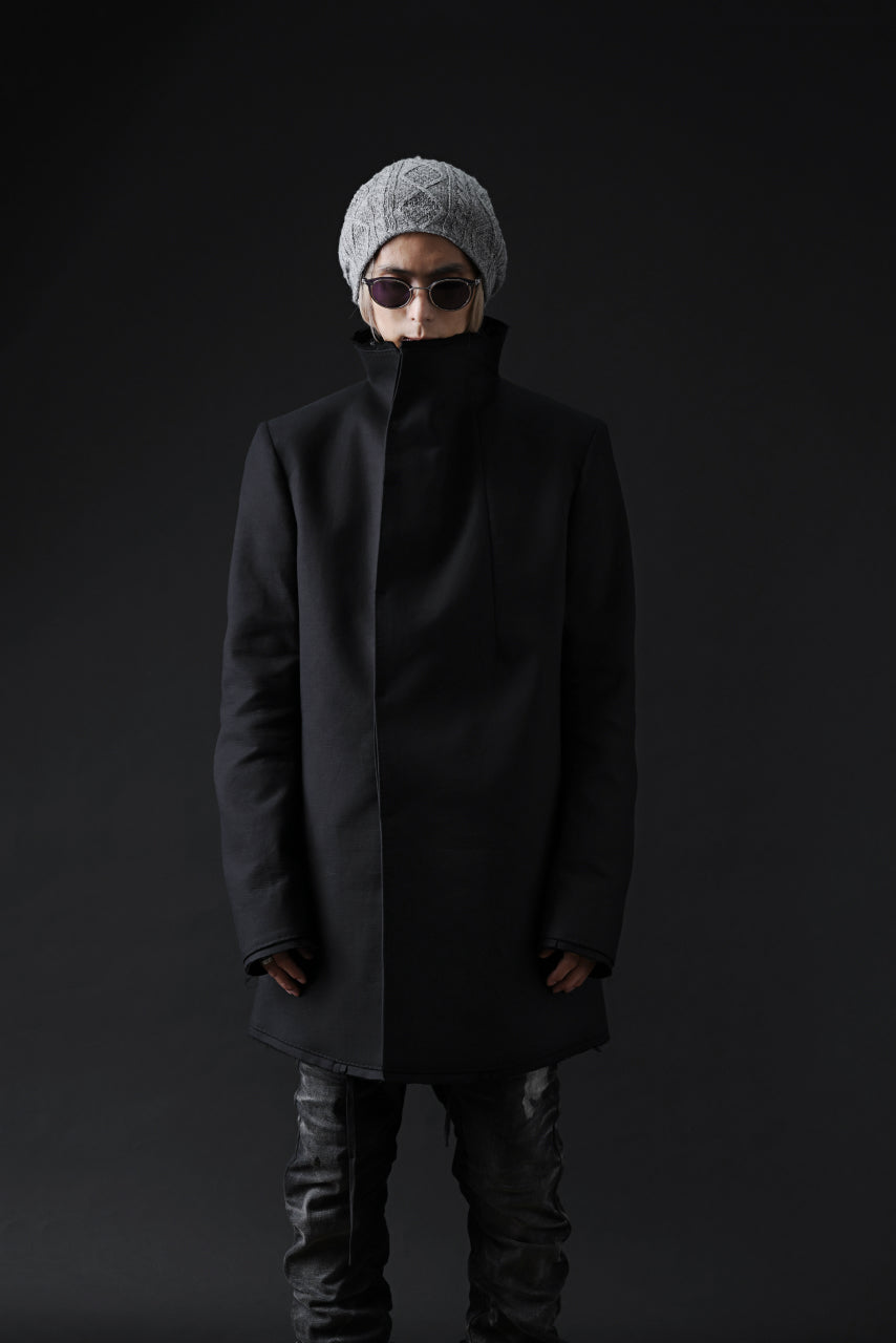 Load image into Gallery viewer, BORIS BIDJAN SABERI HIGH NECK SHORT COAT "COAT 1. SHORT-FIF10008" (BLACK)