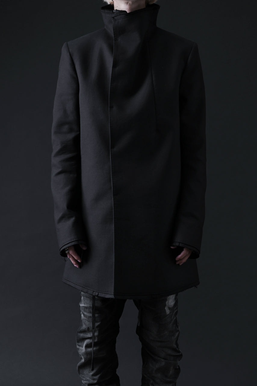 Load image into Gallery viewer, BORIS BIDJAN SABERI HIGH NECK SHORT COAT "COAT 1. SHORT-FIF10008" (BLACK)