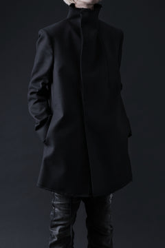 画像をギャラリービューアに読み込む, BORIS BIDJAN SABERI HIGH NECK SHORT COAT &quot;COAT 1. SHORT-FIF10008&quot; (BLACK)