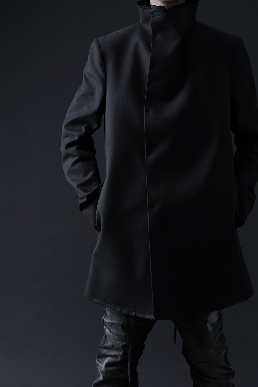 Load image into Gallery viewer, BORIS BIDJAN SABERI HIGH NECK SHORT COAT "COAT 1. SHORT-FIF10008" (BLACK)