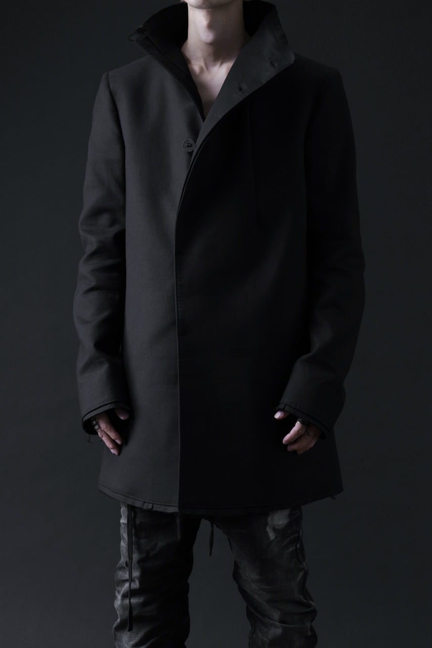Load image into Gallery viewer, BORIS BIDJAN SABERI HIGH NECK SHORT COAT "COAT 1. SHORT-FIF10008" (BLACK)