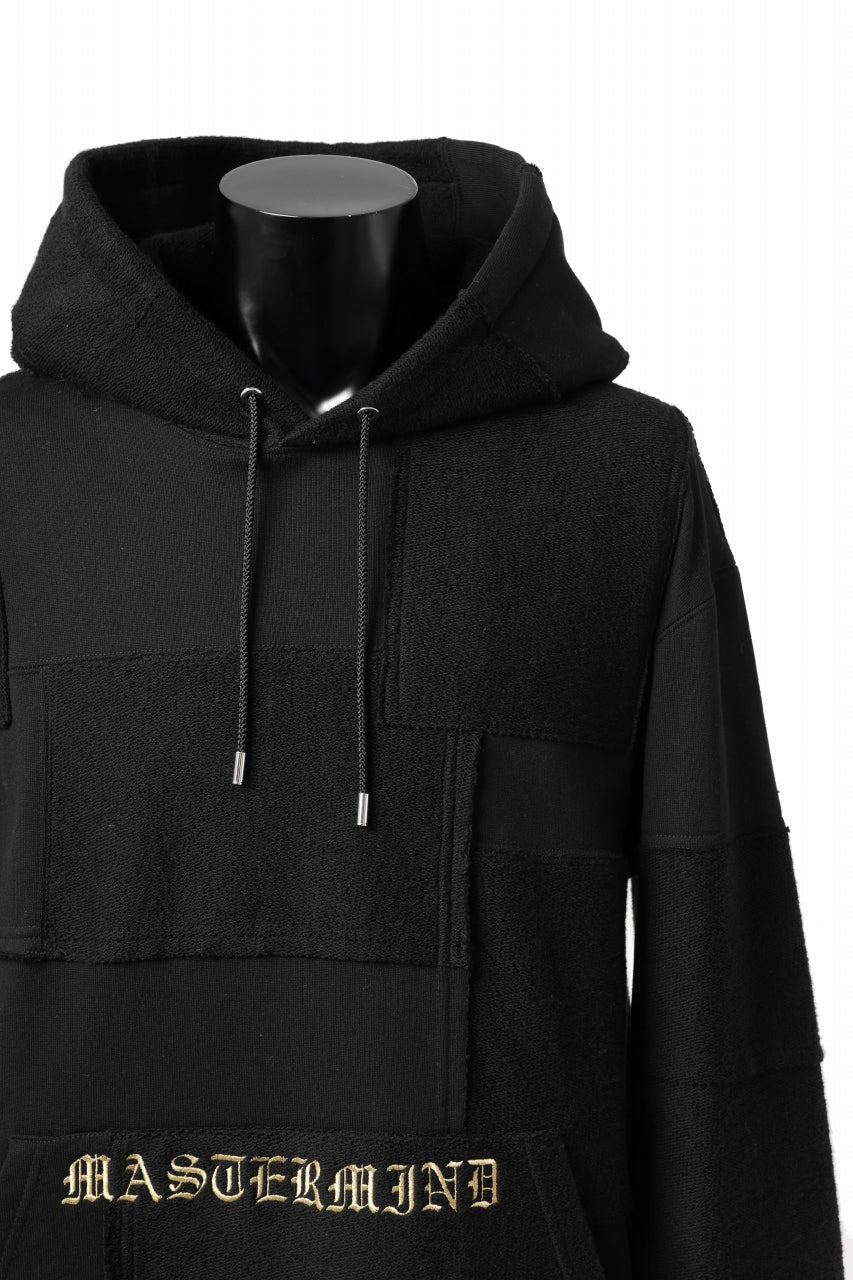 Load image into Gallery viewer, mastermind JAPAN SWEAT HOODIE / SWITCH PATCHWORK (BLACK)