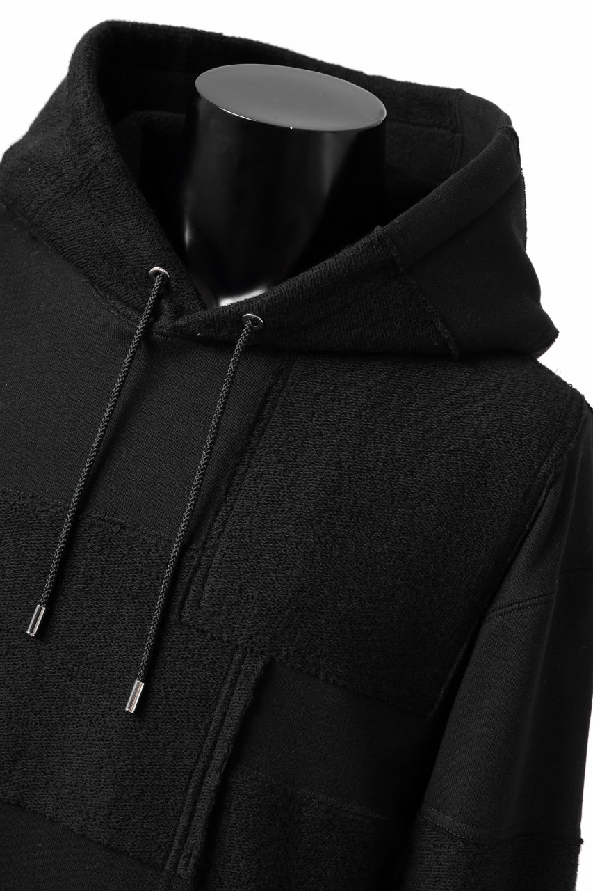 Load image into Gallery viewer, mastermind JAPAN SWEAT HOODIE / SWITCH PATCHWORK (BLACK)