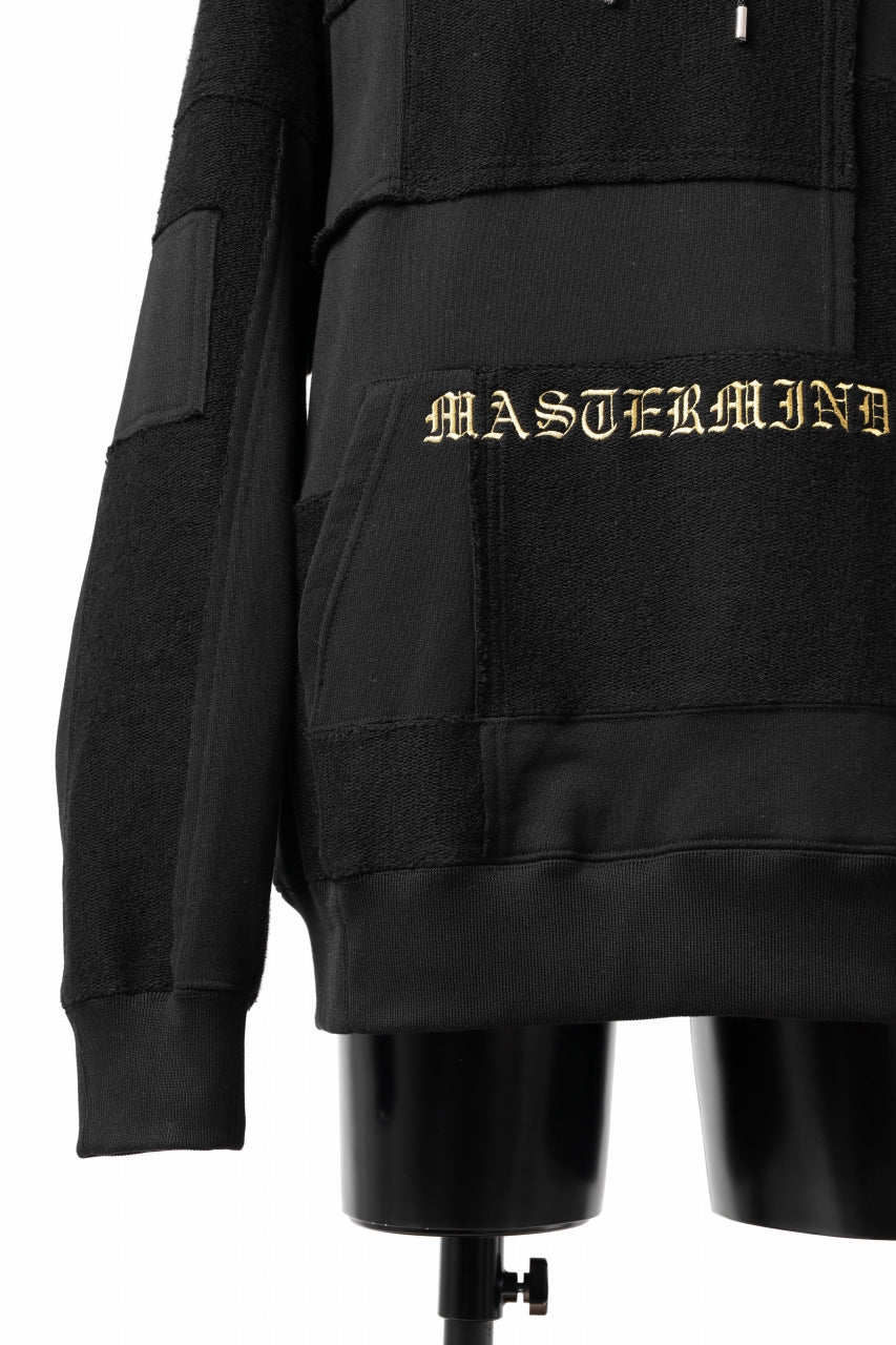 Load image into Gallery viewer, mastermind JAPAN SWEAT HOODIE / SWITCH PATCHWORK (BLACK)