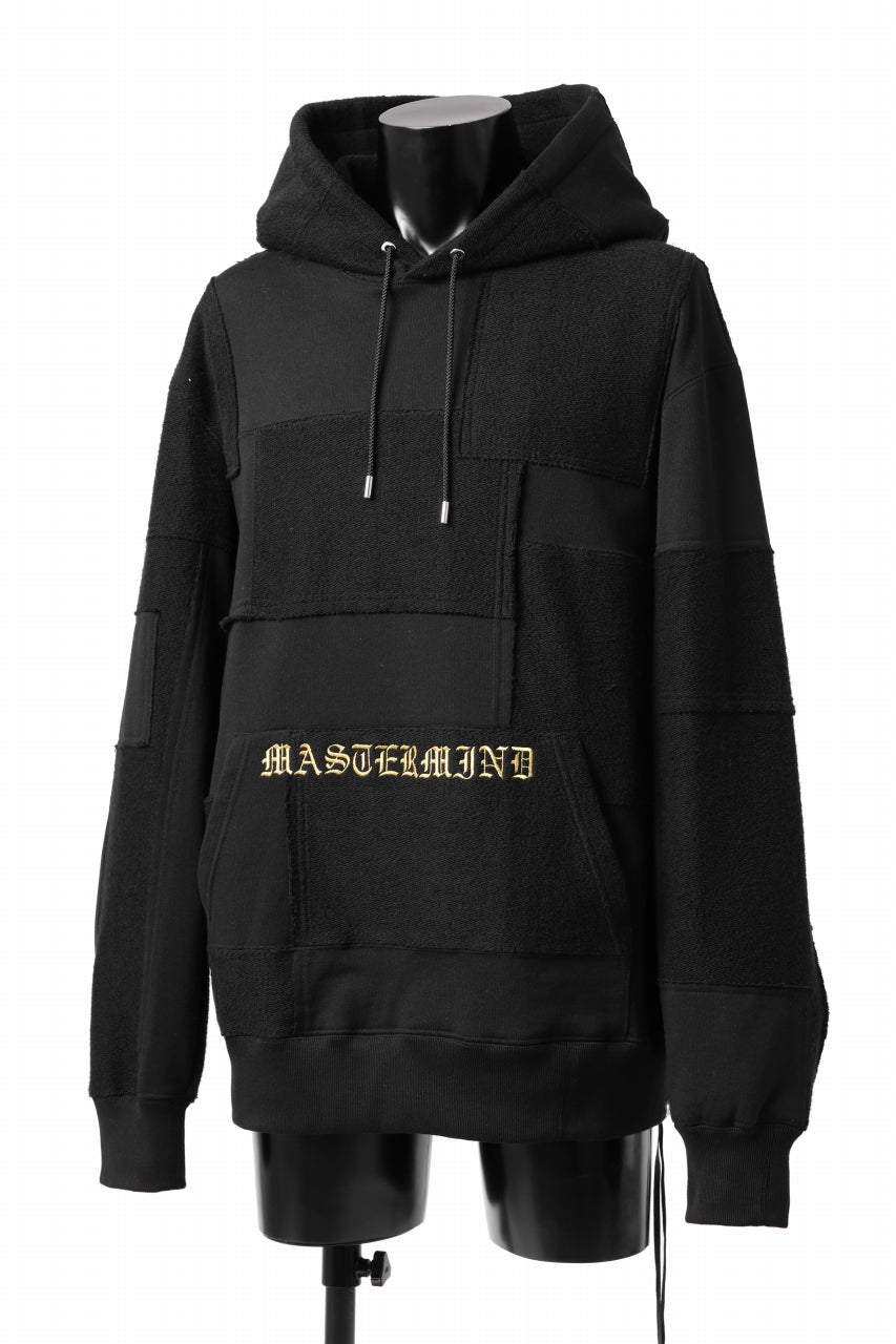 Load image into Gallery viewer, mastermind JAPAN SWEAT HOODIE / SWITCH PATCHWORK (BLACK)