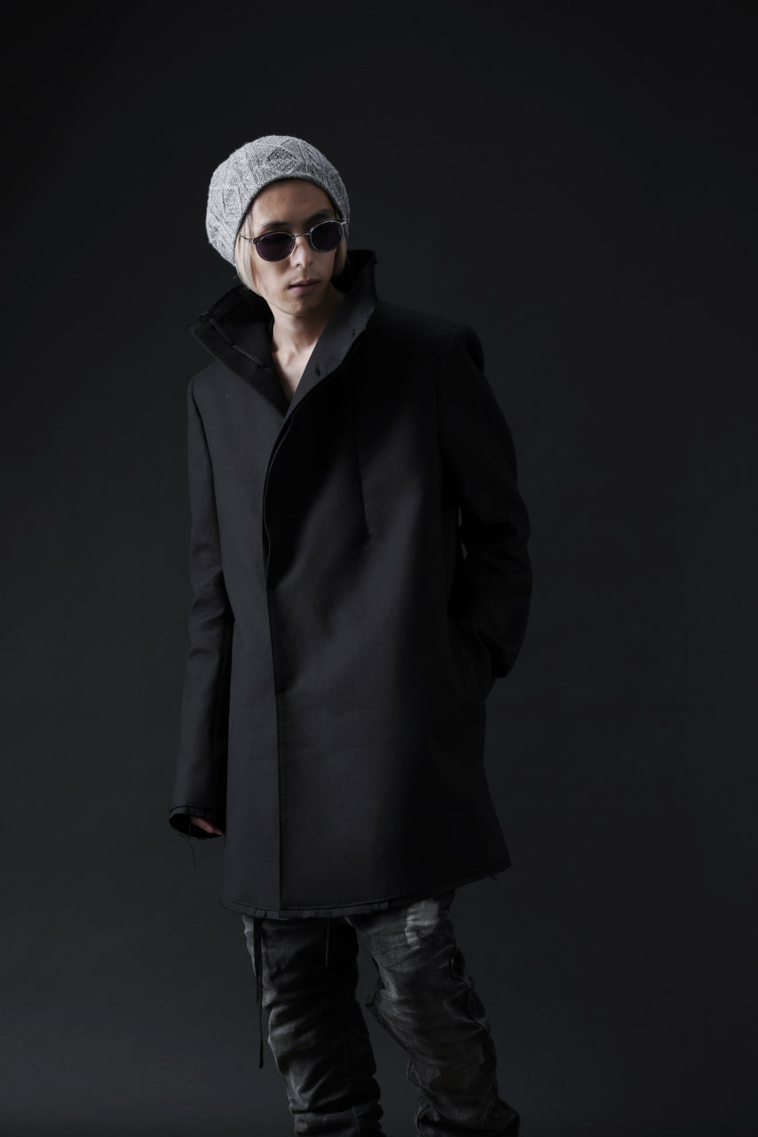 Load image into Gallery viewer, BORIS BIDJAN SABERI HIGH NECK SHORT COAT "COAT 1. SHORT-FIF10008" (BLACK)