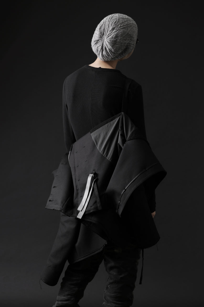 Load image into Gallery viewer, BORIS BIDJAN SABERI HIGH NECK SHORT COAT "COAT 1. SHORT-FIF10008" (BLACK)
