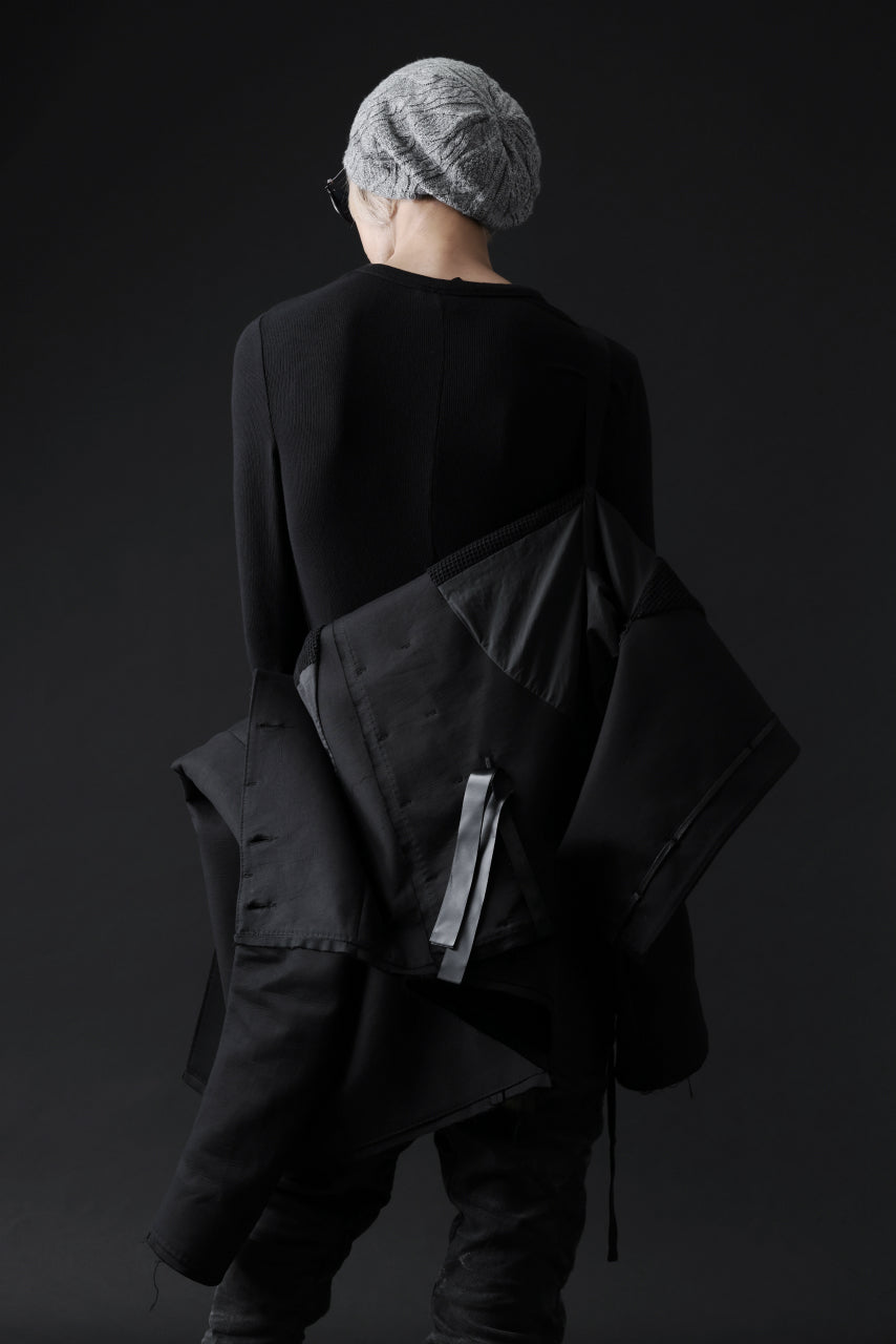 Load image into Gallery viewer, BORIS BIDJAN SABERI HIGH NECK SHORT COAT "COAT 1. SHORT-FIF10008" (BLACK)