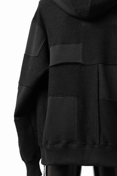 Load image into Gallery viewer, mastermind JAPAN SWEAT HOODIE / SWITCH PATCHWORK (BLACK)